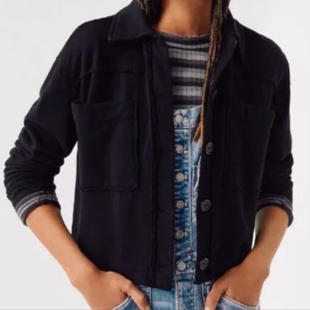 T.La Anthropologie Cropped Shacket